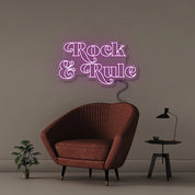 Rock & Rule - Neonific - LED Neon Signs - 50 CM - Purple