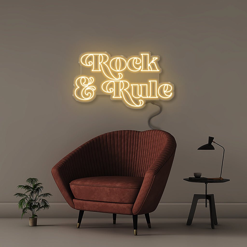 Rock & Rule - Neonific - LED Neon Signs - 50 CM - Warm White