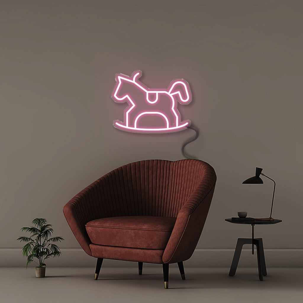 Rocking horse - Neonific - LED Neon Signs - 50 CM - Light Pink