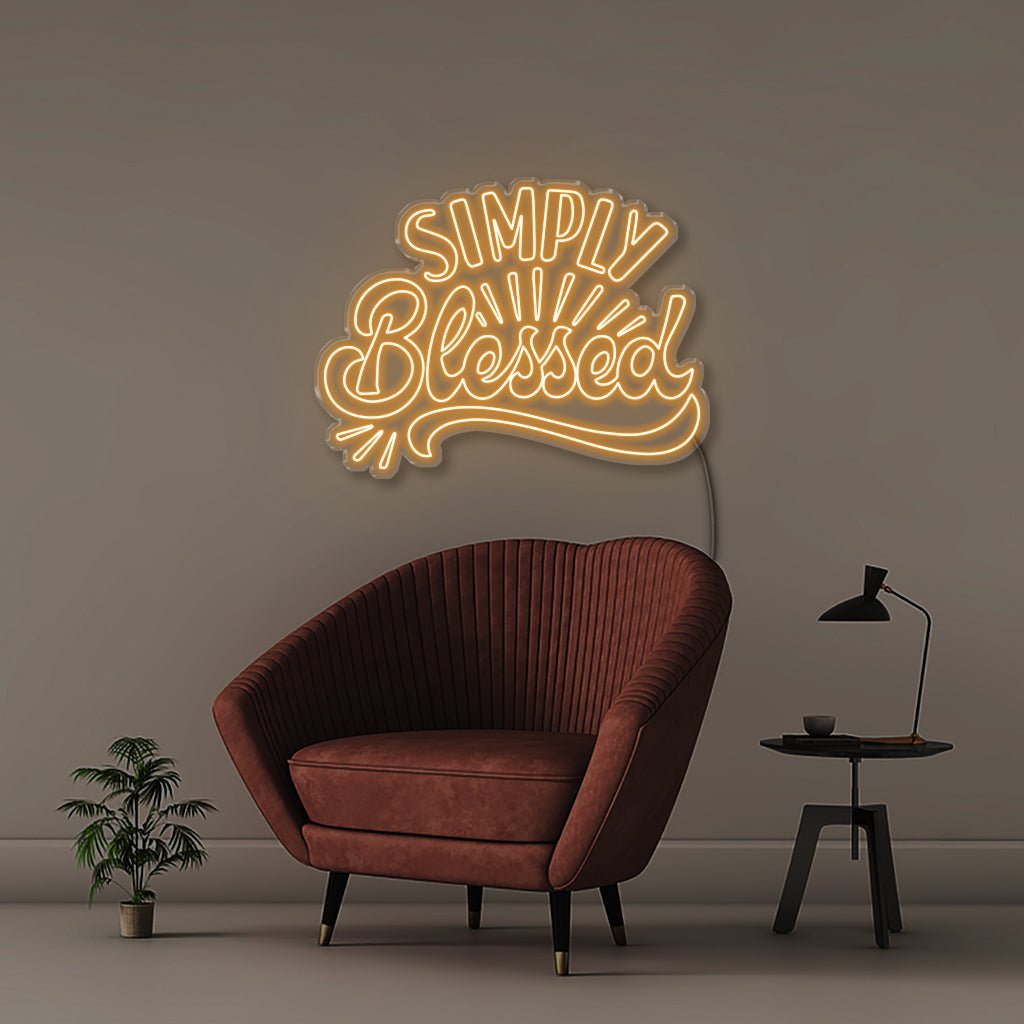 Simply Blessed - Neonific - LED Neon Signs - 100 CM - Orange
