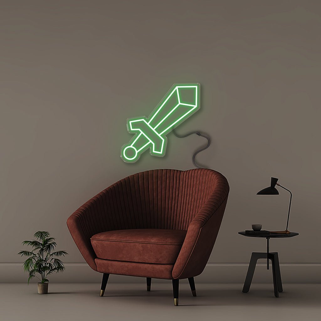 Sword - Neonific - LED Neon Signs - 50 CM - Green