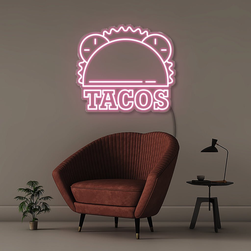 Tacos - Neonific - LED Neon Signs - 75 CM - Light Pink