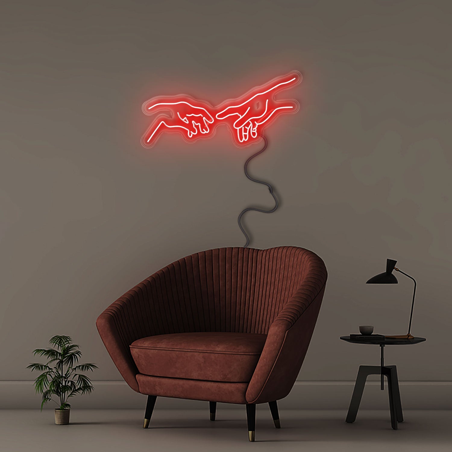The Creation of Adam - Neonific - LED Neon Signs - 90cm - White