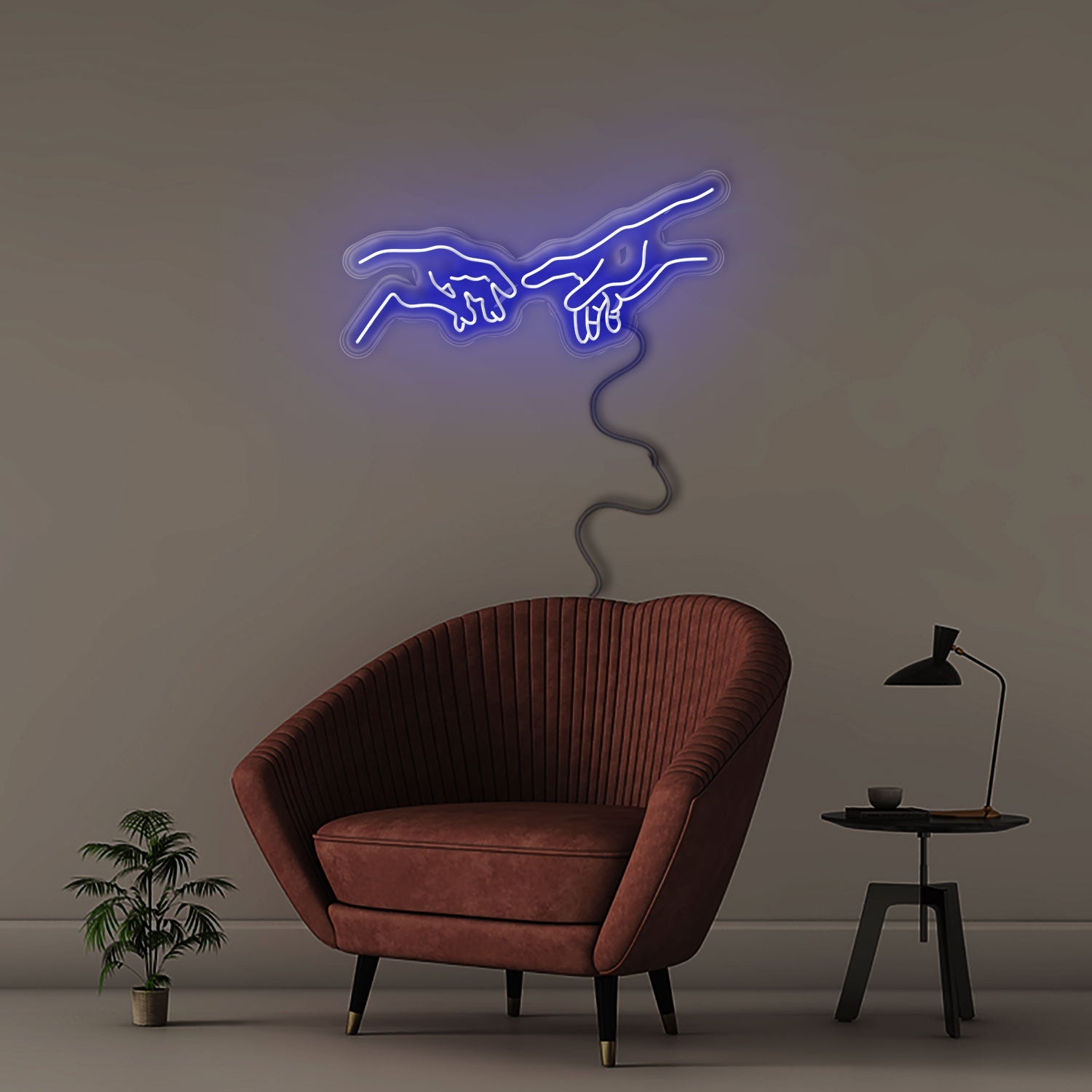 The Creation of Adam - Neonific - LED Neon Signs - 90cm - White