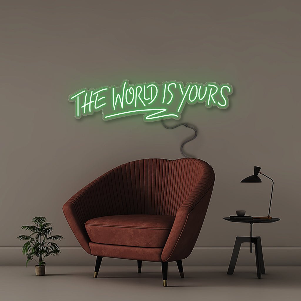 The world is yours - Neonific - LED Neon Signs - 75 CM - Green
