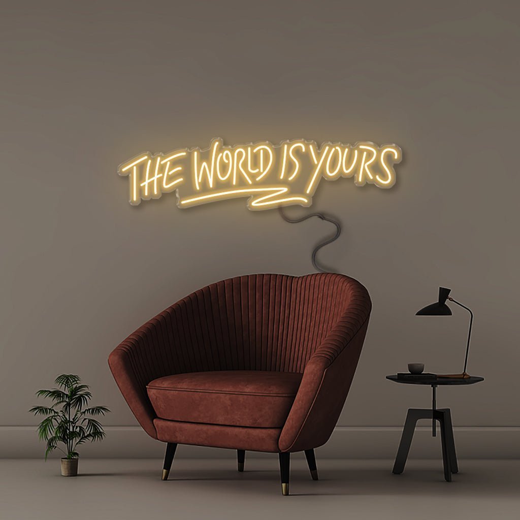 The world is yours - Neonific - LED Neon Signs - 75 CM - Warm White