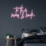 To the moon and back - Neonific - LED Neon Signs - 50 CM - Light Pink