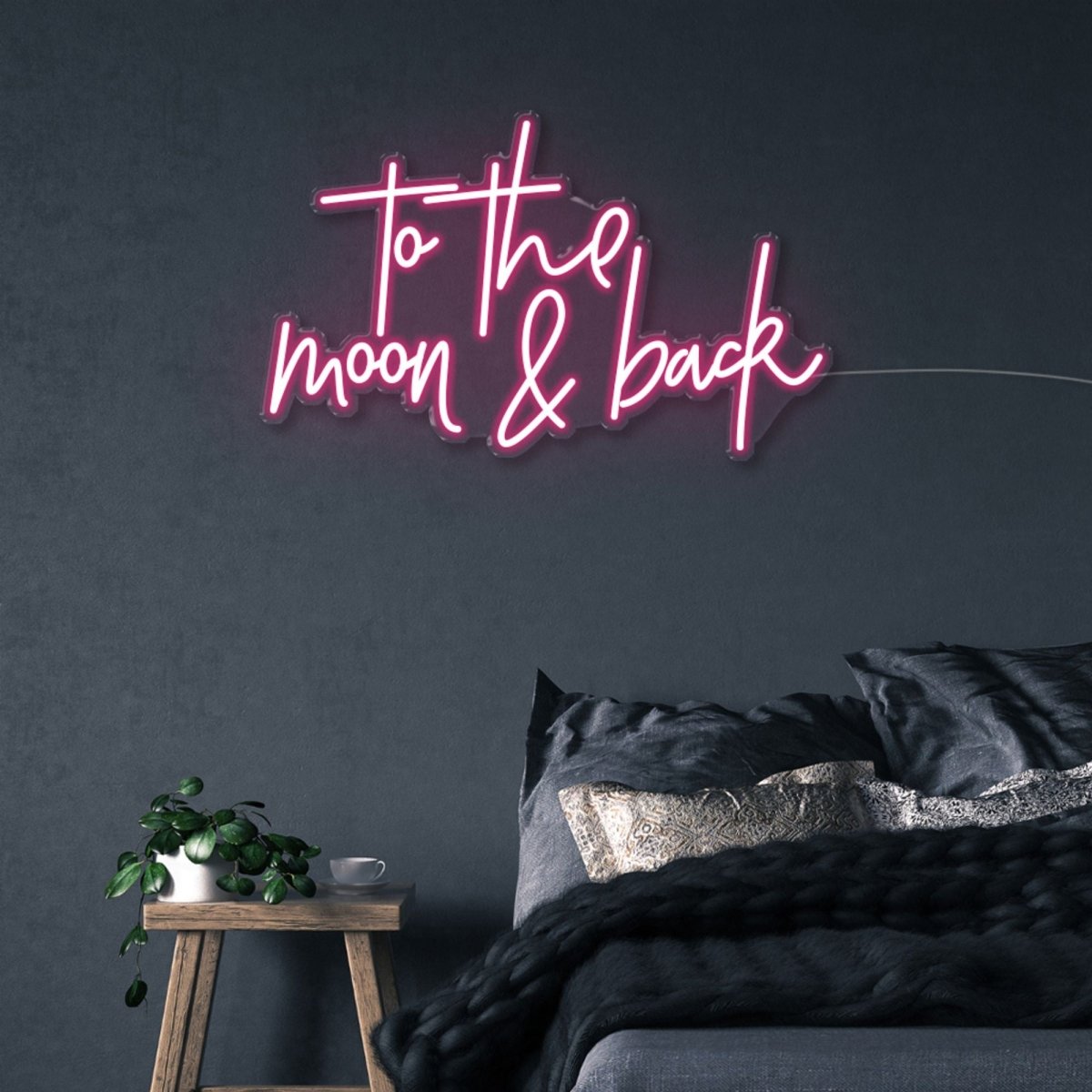 To the moon and back - Neonific - LED Neon Signs - 50 CM - Pink