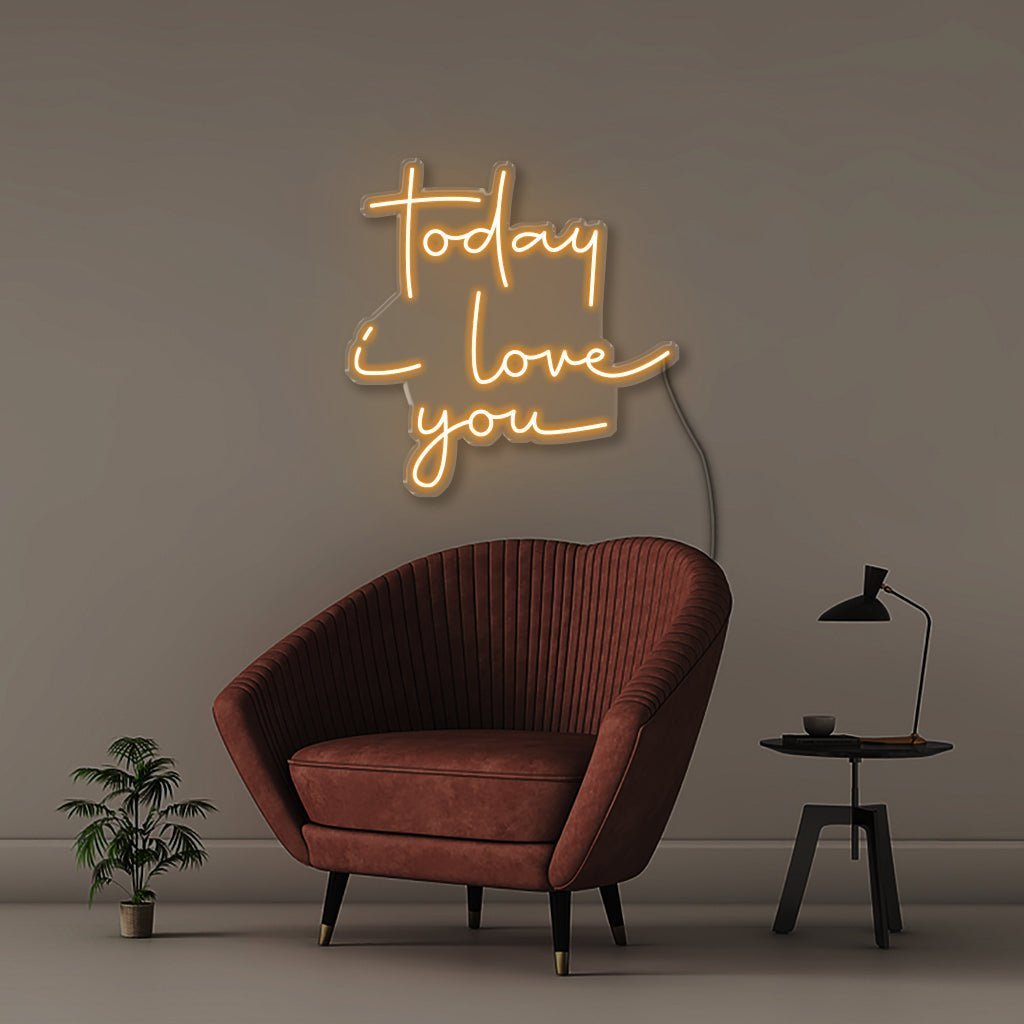 Today i love you - Neonific - LED Neon Signs - 50 CM - Orange