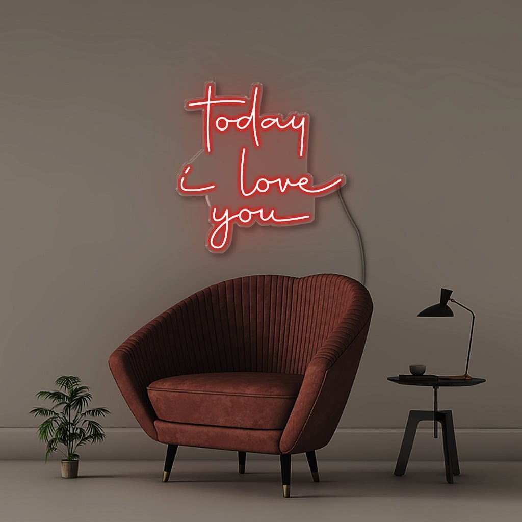 Today i love you - Neonific - LED Neon Signs - 50 CM - Red