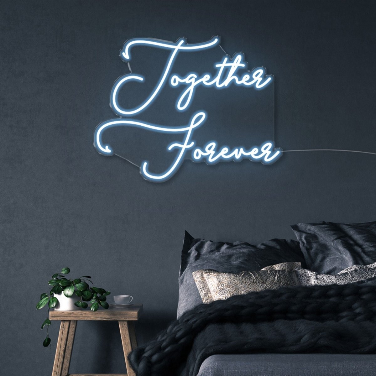 Together Forever - Neonific - LED Neon Signs - 50 CM - Light Blue