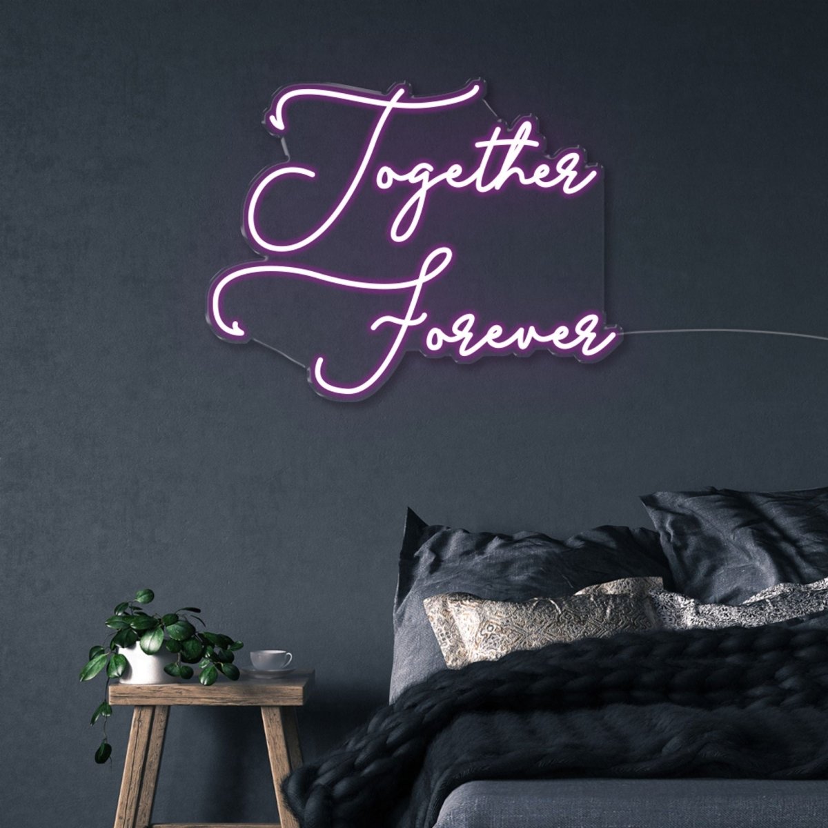 Together Forever - Neonific - LED Neon Signs - 50 CM - Purple
