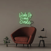 Wake Up and Smile - Neonific - LED Neon Signs - 50 CM - Green