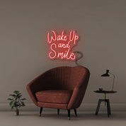 Wake Up and Smile - Neonific - LED Neon Signs - 50 CM - Red