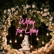 Wifey for Lifey - Neonific - LED Neon Signs - 50 CM - Blue