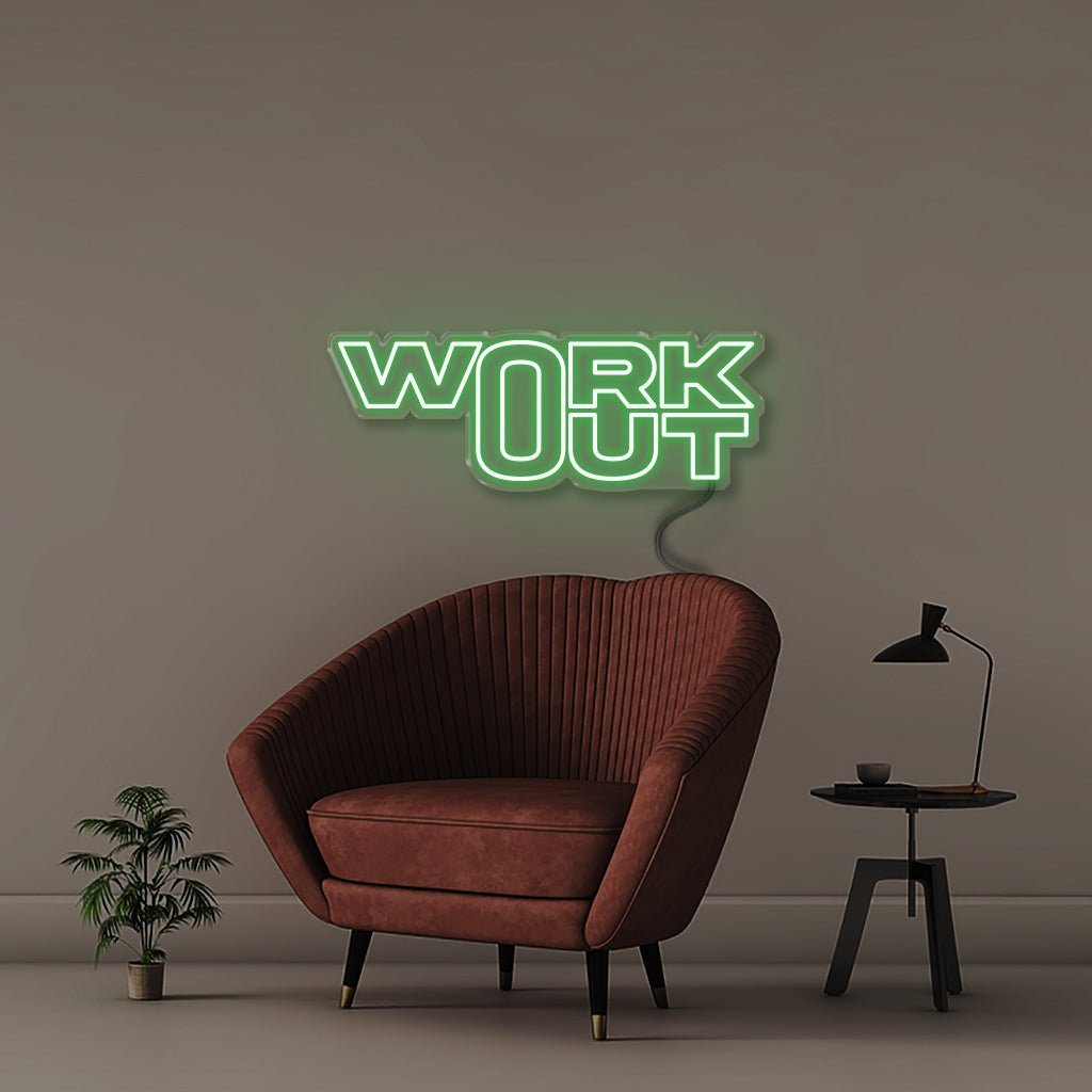 Work Out - Neonific - LED Neon Signs - 50 CM - Green