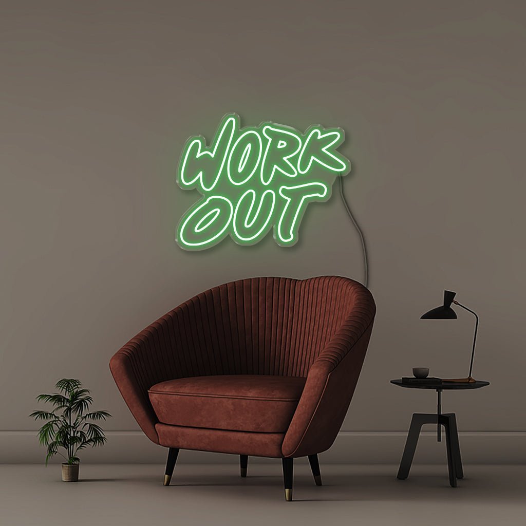 Work Out - Neonific - LED Neon Signs - 50 CM - Green
