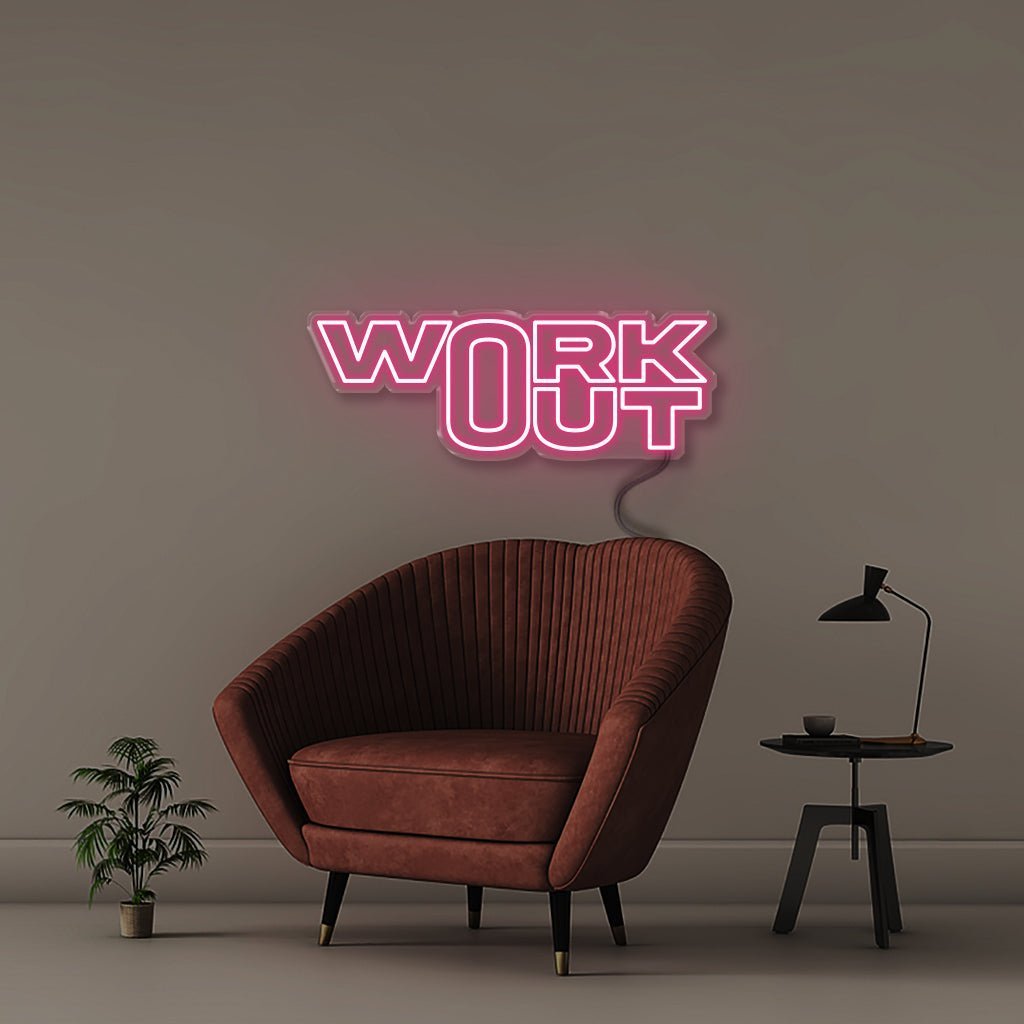 Work Out - Neonific - LED Neon Signs - 50 CM - Pink