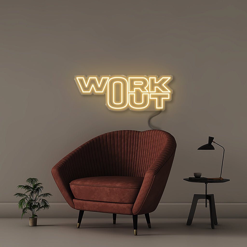 Work Out - Neonific - LED Neon Signs - 50 CM - Warm White