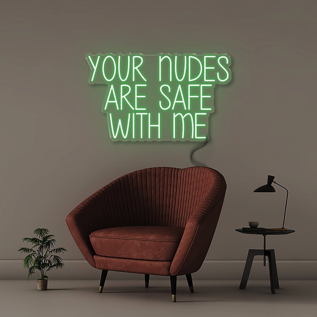 Your nudes are safe with me - Neonific - LED Neon Signs - 50 CM - Green