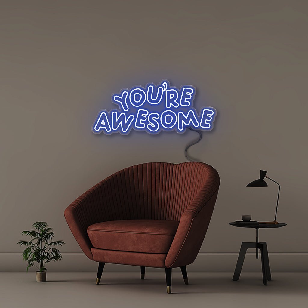 You're awesome 2 - Neonific - LED Neon Signs - 100 CM - Blue