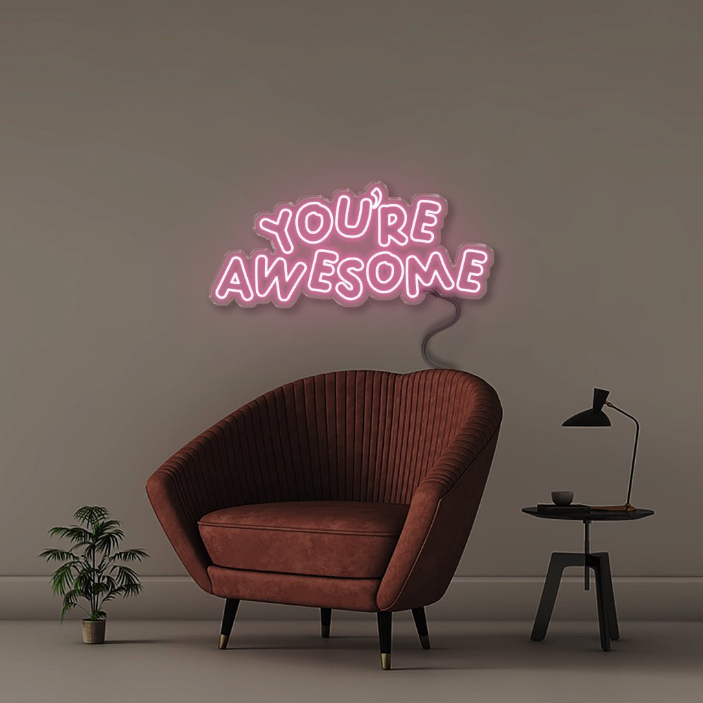 You're awesome 2 - Neonific - LED Neon Signs - 100 CM - Light Pink
