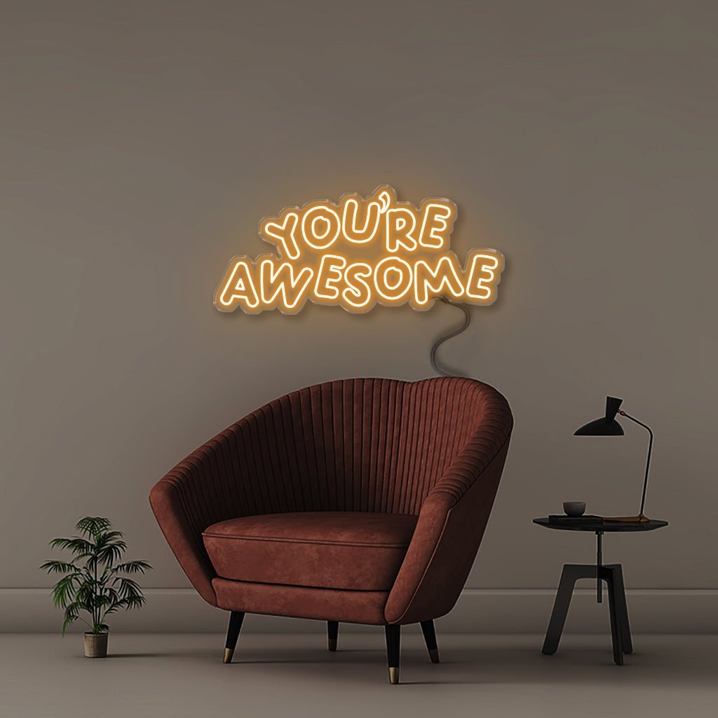You're awesome 2 - Neonific - LED Neon Signs - 100 CM - Orange