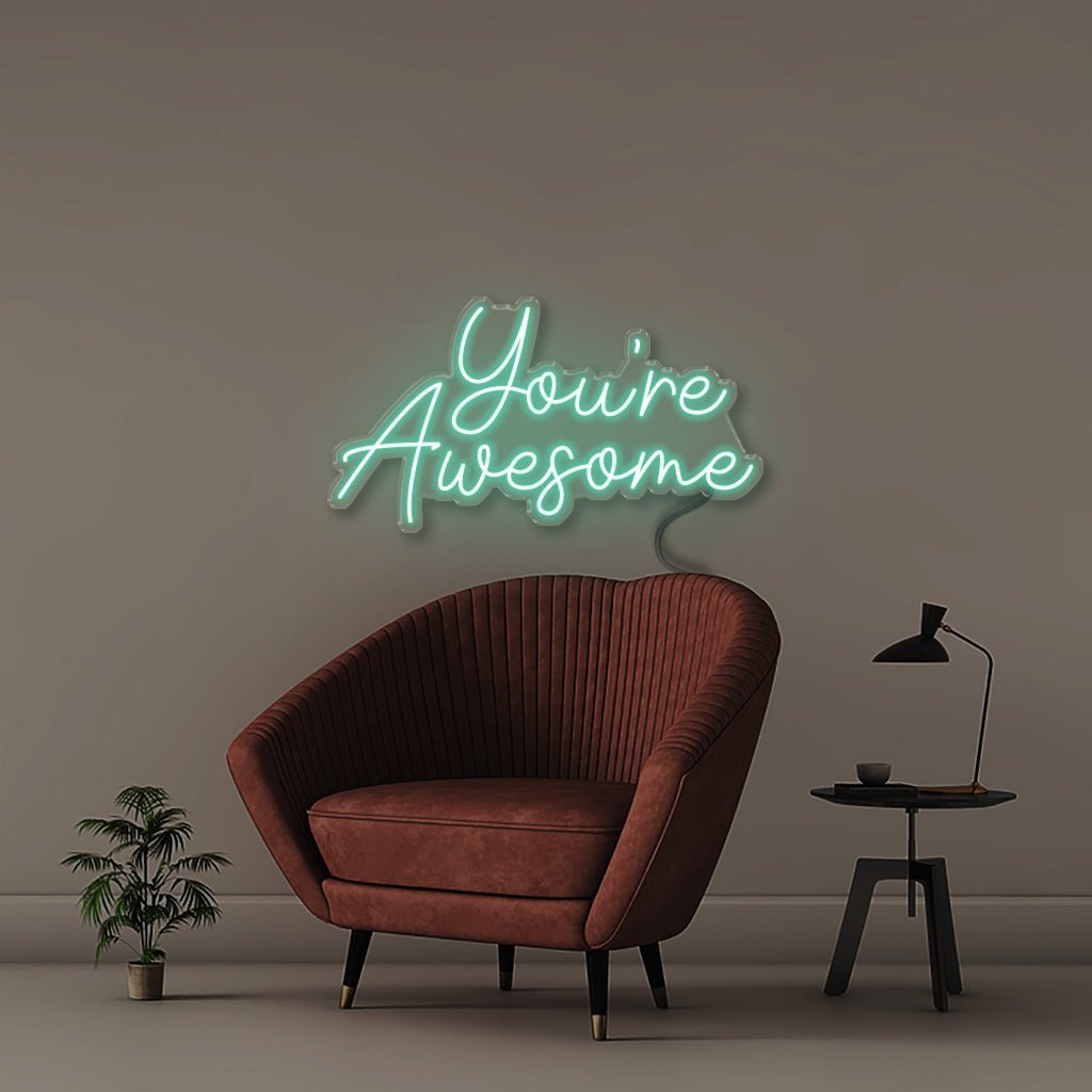 You're awesome - Neonific - LED Neon Signs - 50 CM - Sea Foam